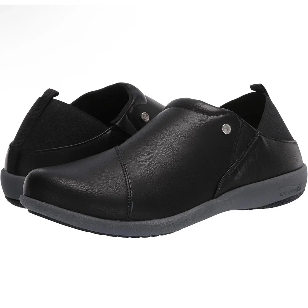 Spenco Brooklyn‎ Convertible Black Slip On Shoes Womens 6B SP1007BLK060 APMA New